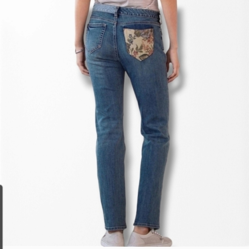 Sundance Tapestry Boho Jean Women's size 29 Low Rise Straight Leg Jean 30" L